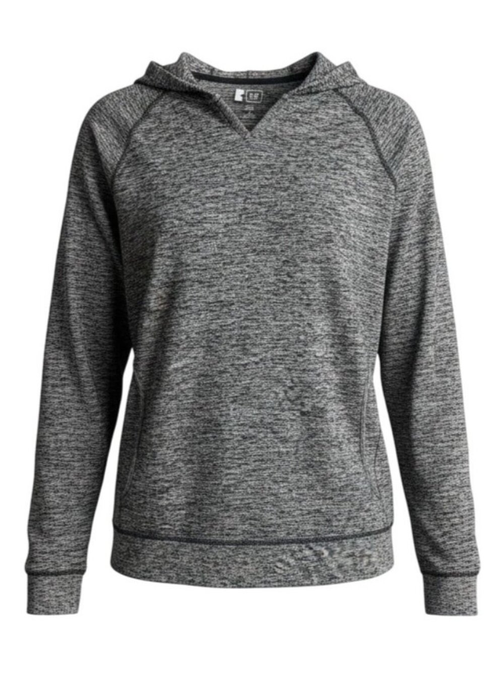 Russell Athletic Dri-Power 360 Gray Hoodie Size Large Soft Stretch Pullover
